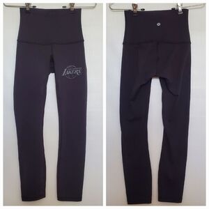LULULEMON WUNDER UNDER 'LA LAKERS' LOGO LEGGINGS RARE SPECIAL EDITION BLACK (2)